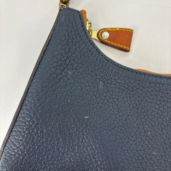 Dooney & Bourke Dark Navy Pebbled Leather Shoulder Bag Mini Vintage -Rare - Picture 3 of 12